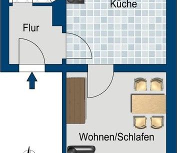 1-Zimmer-Wohnung wird hier neu für Sie saniert! - Foto 1