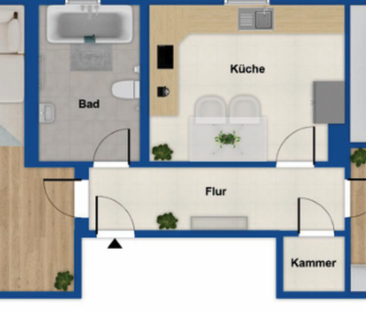 3-Zimmer-Wohnung mit Einbauküche, Balkon, Garage, Schwedenofen - Foto 1