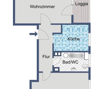 Praktische 2-Zimmer-Wohnung mit Balkon - Photo 1