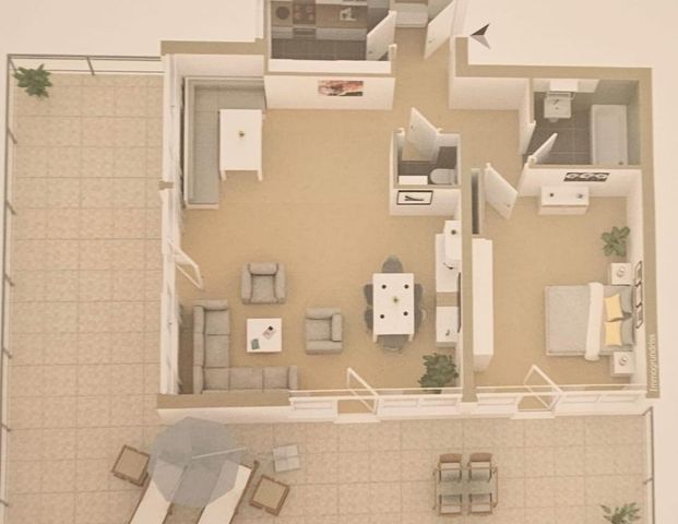 Dachgeschosswohnung 2 Zimmer 67qm plus 60qm Terrasse Süden - Foto 1