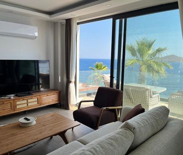 Moblerad lägenhet med havsutsikt i ett komplex i Bodrum Geris - Foto 3