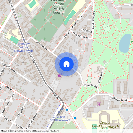 ul. Cmentarna, Centrum, Chorzów, śląskie