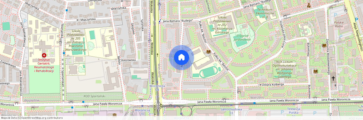 ul. Marzanny, Wierzbno, Mokotów, Warszawa, mazowieckie