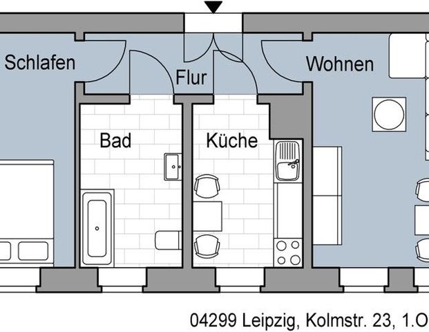 Frisch Sanierte 2 Zimmer Wohnung mit Tageslichtbad und Badedwanne - Foto 1