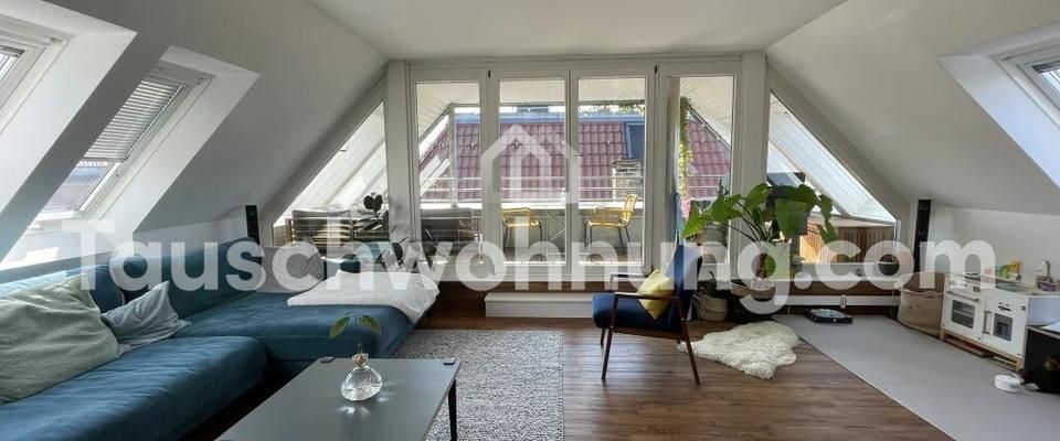 TAUSCHWOHNUNG Lichtdurchflutete 2-Zi Dachgeschosswohnung mit 3 Balkonen - Foto 1