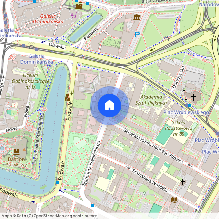 ul. Zygmunta Krasińskiego, Przedmieście Oławskie, Krzyki, Wrocław, dolnośląskie