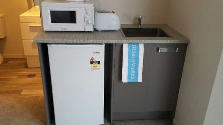 These fully furnished studio units are now ready for tenants, power is included in the weekly rent along with a double sized bed, 32 inch wall mounted TV, desk and chair, a kitchen that includes a kettle, toaster, microwave, mini fridge, cutlery, cups and plates, a large wardrobe and an ensuite bathroom. - Photo 4