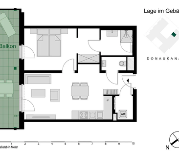 Grüne Oase 500m vom Zentrum – Innenhof mit großem Balkon, Fitness u... - Photo 6