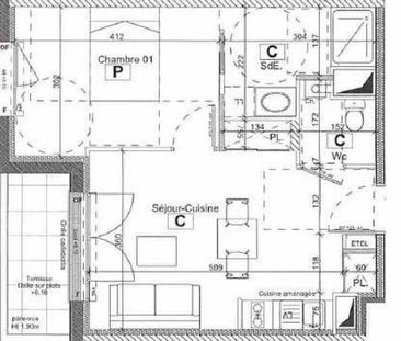 Louer appartement 2 pièces de 39 m² - Photo 2