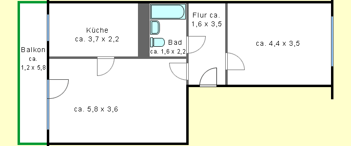 2-Raum-Wohnung mit Südbalkon - Photo 1