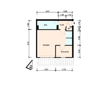 Helle 1,5 Zimmer -Dachgeschoss-Wohnung in Innenstadtnähe - 22846 No... - Photo 2
