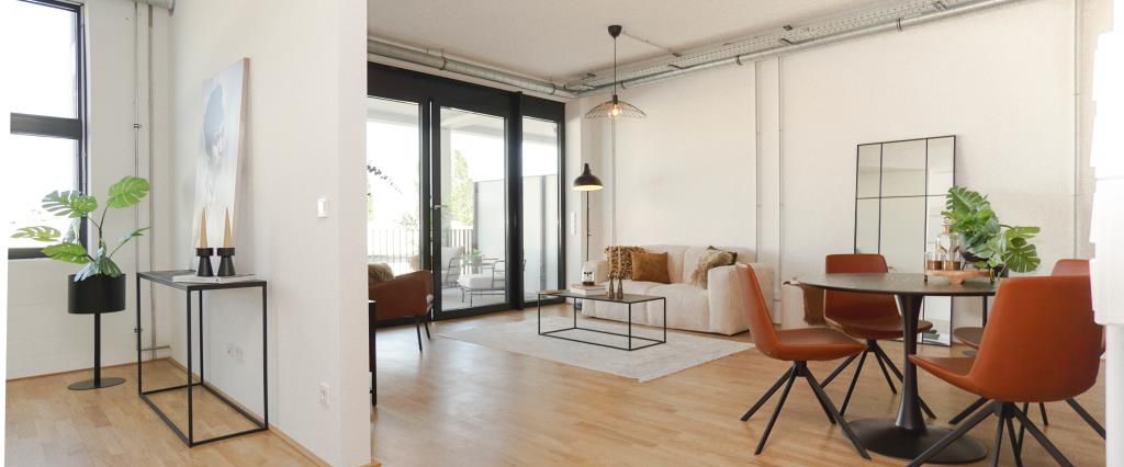 Neubauwohnung im Tabakquartier. Urbanes Wohnen mit Parkett, EBK und großem Balkon - Foto 1
