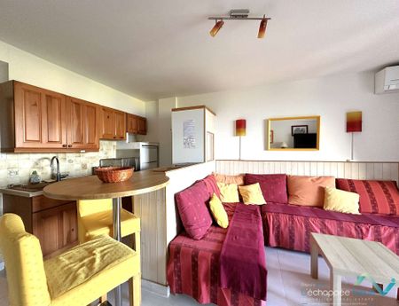 Studio cabine climatisé, vue mer, pour 4 personnes avec piscine sur la presqu'île de Giens à Hyères - Photo 2