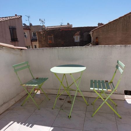 A LOUER T1 MEUBLE AVEC TERRASSE NARBONNE - Photo 3