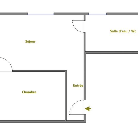 2 pièces - Meublé - 28,19 m² - 1er étage - Colocation non autorisée - Photo 1