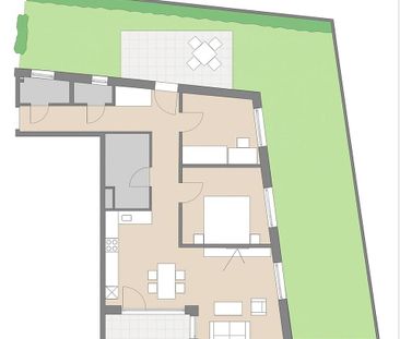 Neuwertige 3 Zimmer Wohnung im Erdgeschoß mit 80 qm Garten - Photo 2