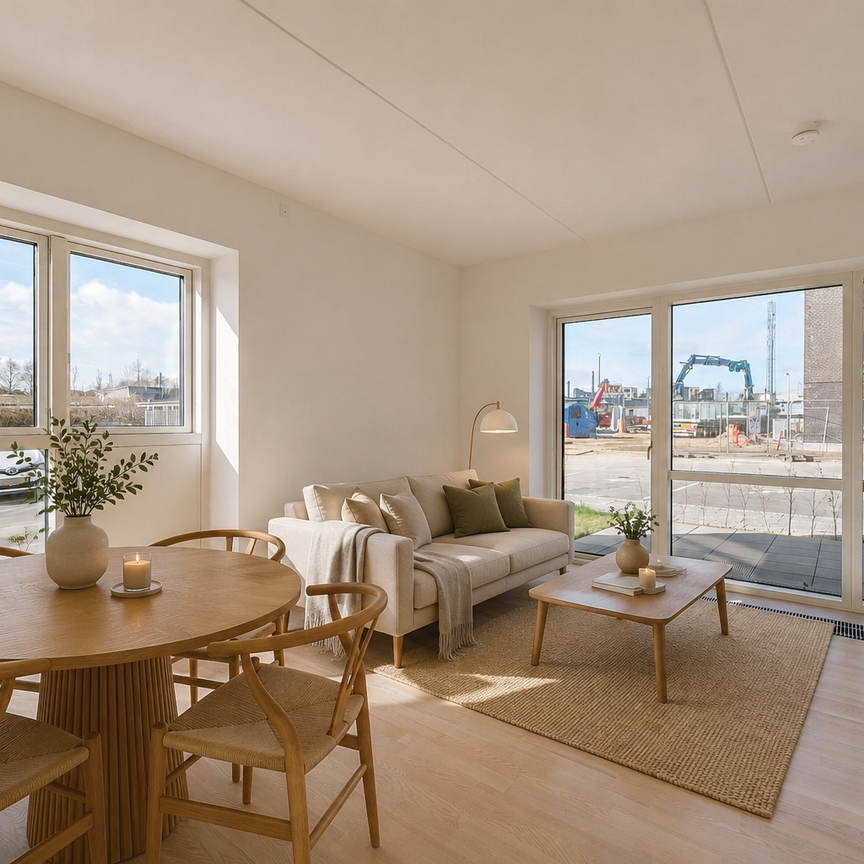 Moderne 2-værelses lejlighed til leje i Bellishuset i Risskov – med egen terrasse og fælles tagterrasse - Foto 1