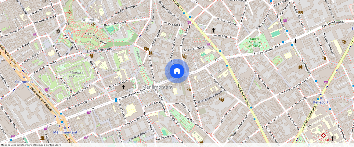 ** Rue des Cascades, 75020 Paris 20