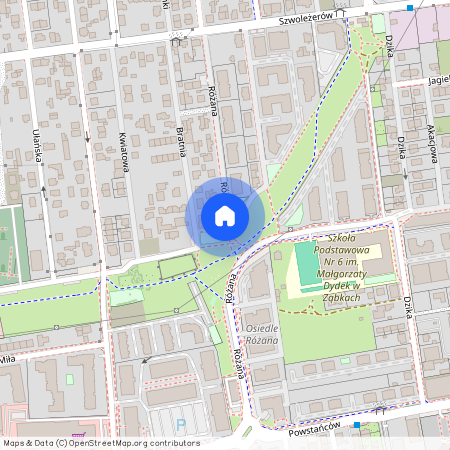 ul. Różana, Ząbki, wołomiński, mazowieckie