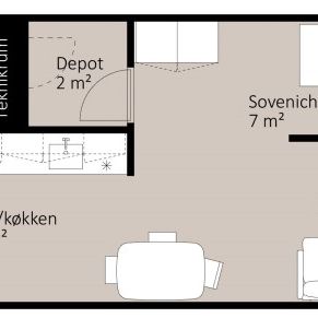 1-værelses studiebolig - Photo 1