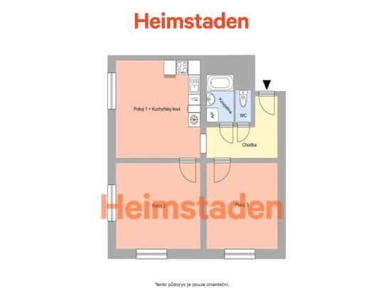 Pronájem bytu 2+1 56 m - Fotografie 1