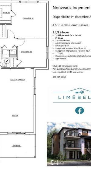 4 1/2 et 5 1/2 Neufs à louer à St-Gilles - Photo 1