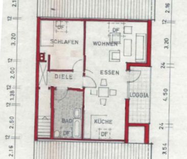 Teil möblierte 1-Zimmer-DG Wohnung Balkon - Photo 2