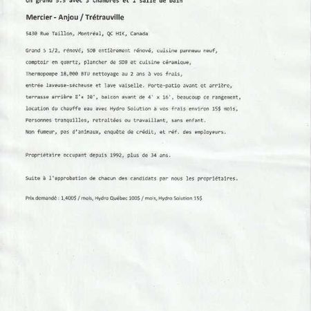 Logement rénovés 5 1/2 à louer 3 chambres fermés - Photo 3