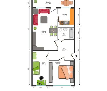 3-Raum-Wohnung mit Blick von ganz oben - Photo 6