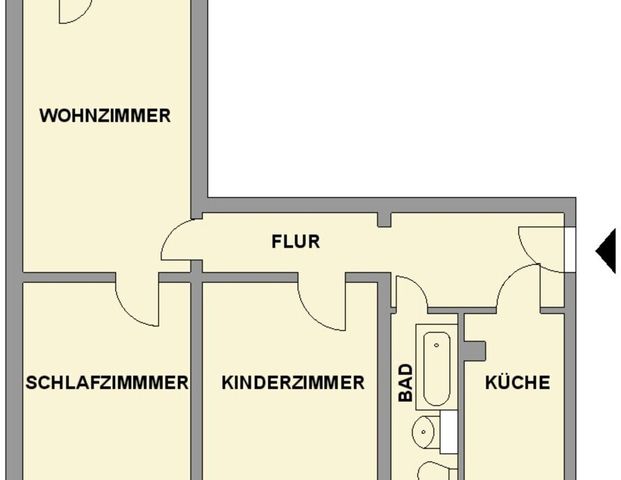 3-Raum-Wohnung - Photo 1