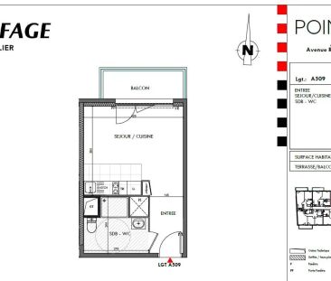 Appartement à louer 1 pièce 25.91m² - Photo 2