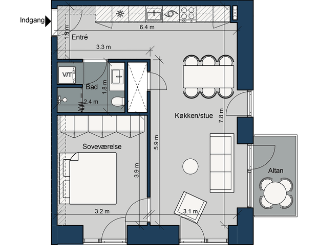 Østre Havnepark 29, 8. tv. - Photo 1