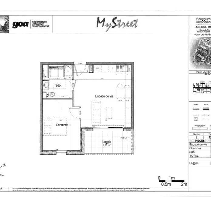 Appartement à louer 2 pièces 39.23m² - Photo 2