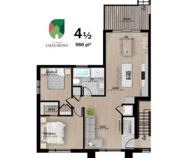 4½ neuf à louer, Bellefeuille, vue sur le boisé - Photo 4