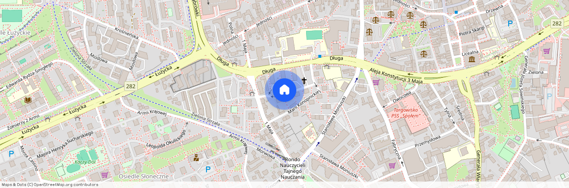 ul. Wesoła, Centrum, Zielona Góra, lubuskie