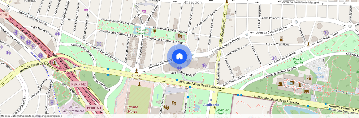 Renta de departamento Campos Eliseos, Colonia Polanco III Sección, C.P. 11540, Df / Cdmx