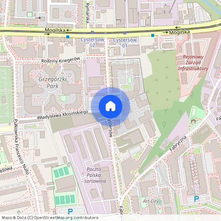 ul. Cystersów, Grzegórzki, Grzegórzki, Kraków, małopolskie