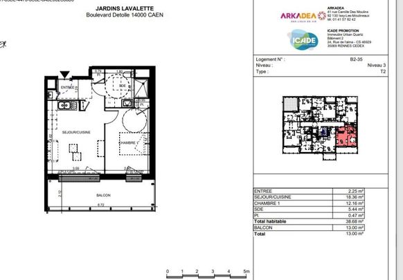 location Appartement T2 DE 38.68m² À CAEN - Photo 1