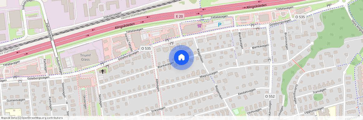 Blankavägen, Sävedalen