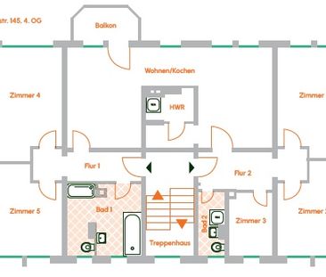 6-Raum-Wohnung im Herzen von Gablenz - Photo 3