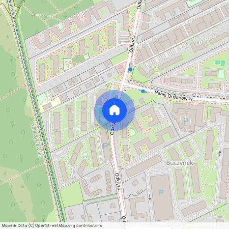 ul. Odkryta, Nowodwory, Białołęka, Warszawa, mazowieckie