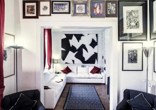 Prati: Spacious, tastefully furnished 1 bedroom, living, study, kitchen and bath. Located in beautiful building on high floor. Bright, silent, near services, metro and center. #1709