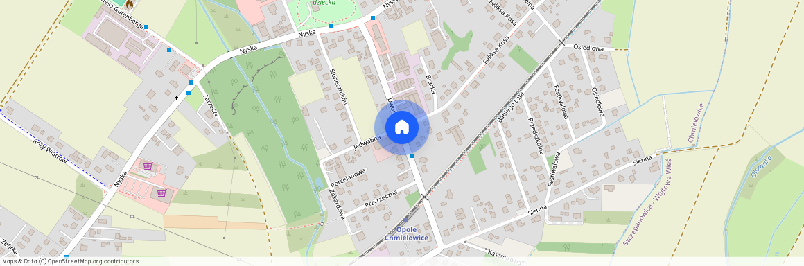 ul. Dworcowa, Chmielowice, Opole, opolskie