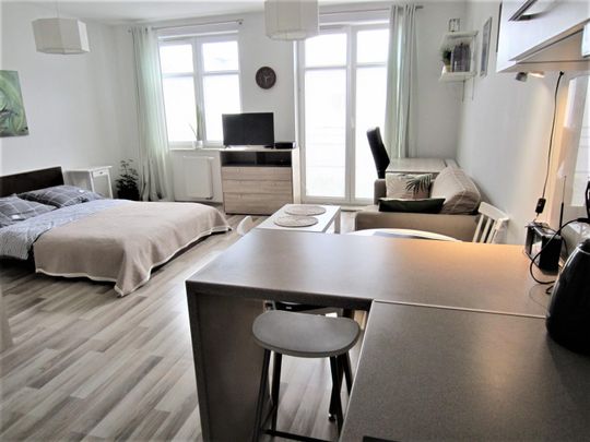 Nowoczesna duża kawalerka w apartamentowcu z windą w Centrum. - Zdjęcie 1