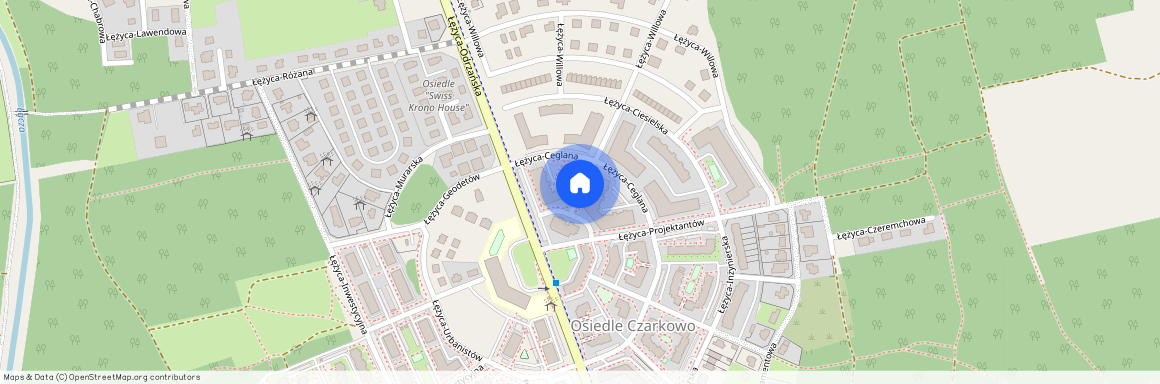 ul. Łężyca - Ceglana, Łężyca, Zielona Góra, lubuskie