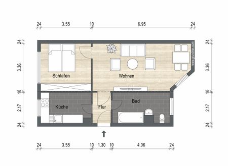 Sanierte 2-Raumwohnung in Frankfurt (Oder) sucht neuen Mieter! - Foto 2