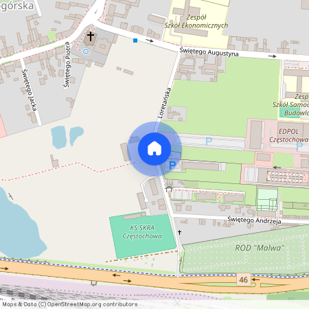 ul. Loretańska, Podjasnogórska, Częstochowa, śląskie