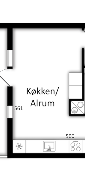 Hyggelig 1-værelses lejlighed - Foto 1