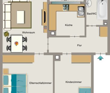 Demnächst frei! 4-Zimmer-Wohnung in Hamm Heessen - Foto 4