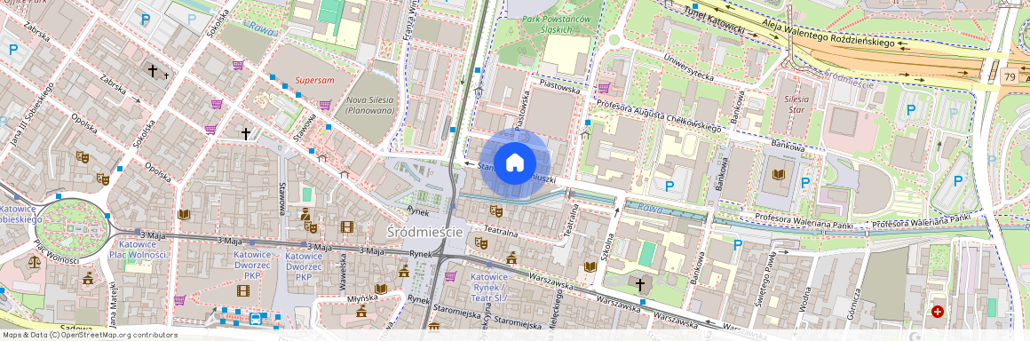 ul. Stanisława Moniuszki, Śródmieście, Katowice, śląskie